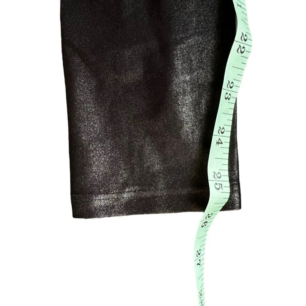 Carbon 38 High Rise Full Length Liquid Faux Leather Leggings Small Black - Image 6