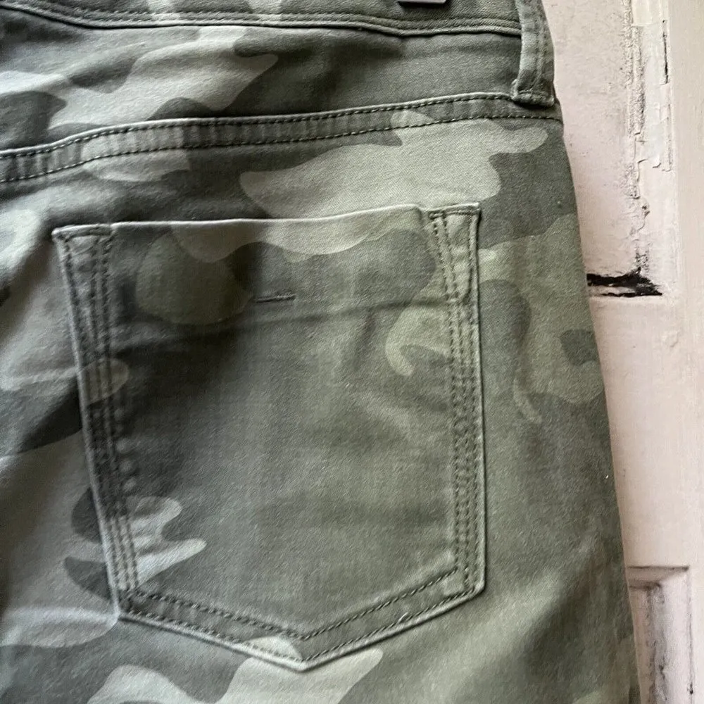 Banana Republic Heritage Camo army green Skinny Ankle Zip Stretch Jean's Sz 25 - Image 10