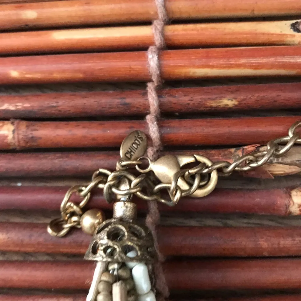 Chico’s Multi-Strand Seed Bead Rustic Necklace - Image 4