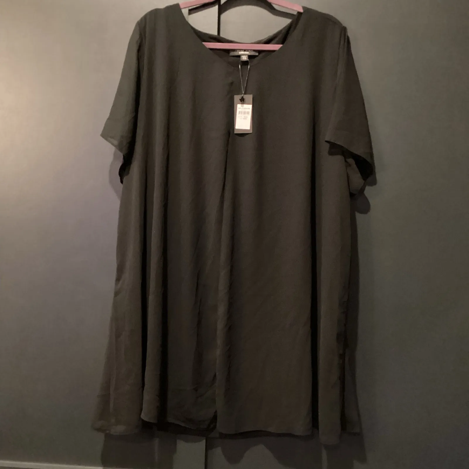 Arna York Collection Tunic Liv Overlay MM Black Chiffon Size 22/24 NWT - Image 3