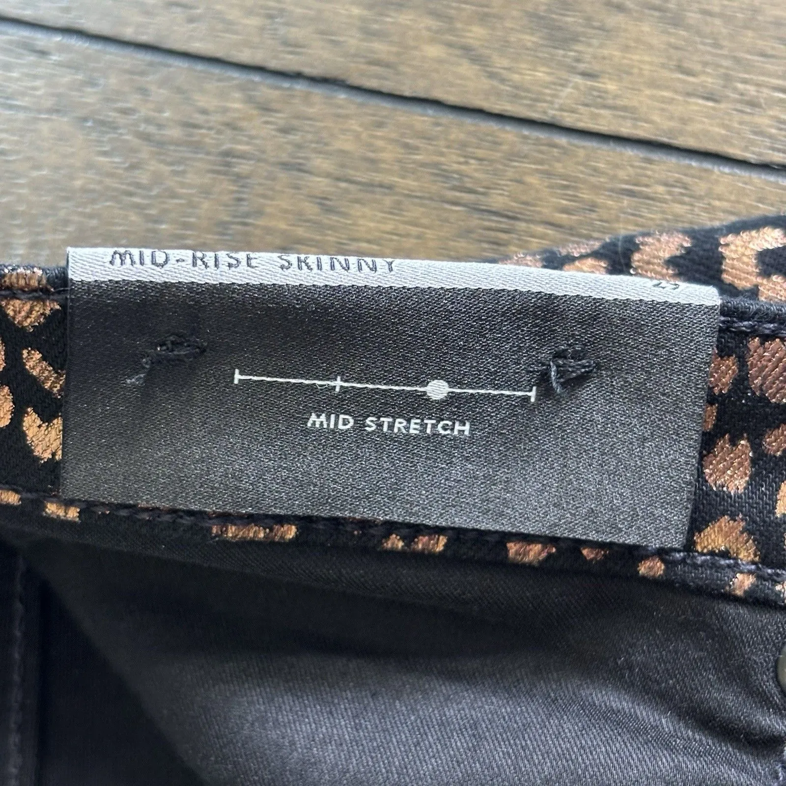 Banana Republic Sz 29 METALLIC Mid-Rise LEOPARD Skinny Stretch Ankle Jeans . NWT - Image 11