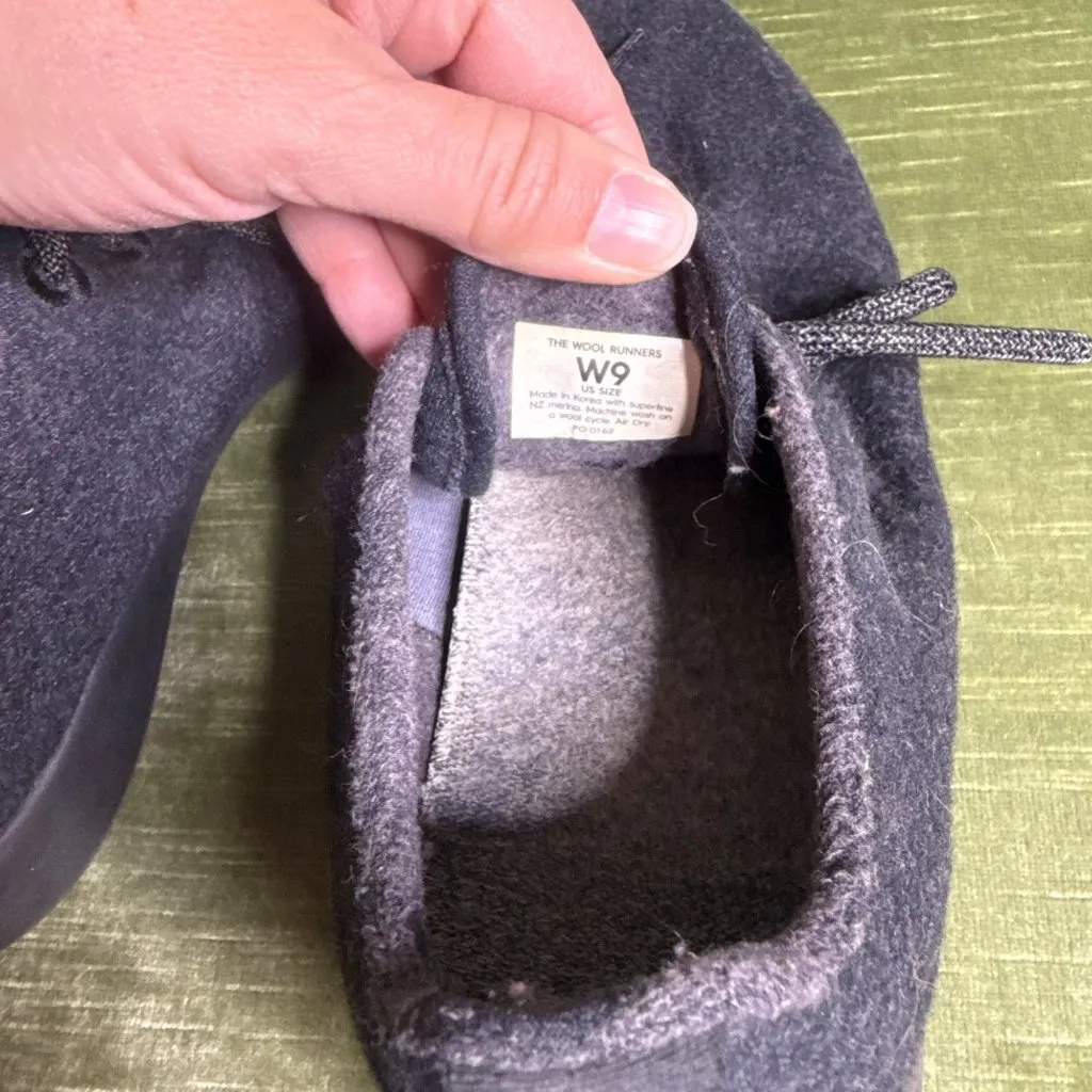 Allbirds Womens Wool Runners Sneakers Size 9 Gray Lightweight Casual Shoes W9 - Image 3