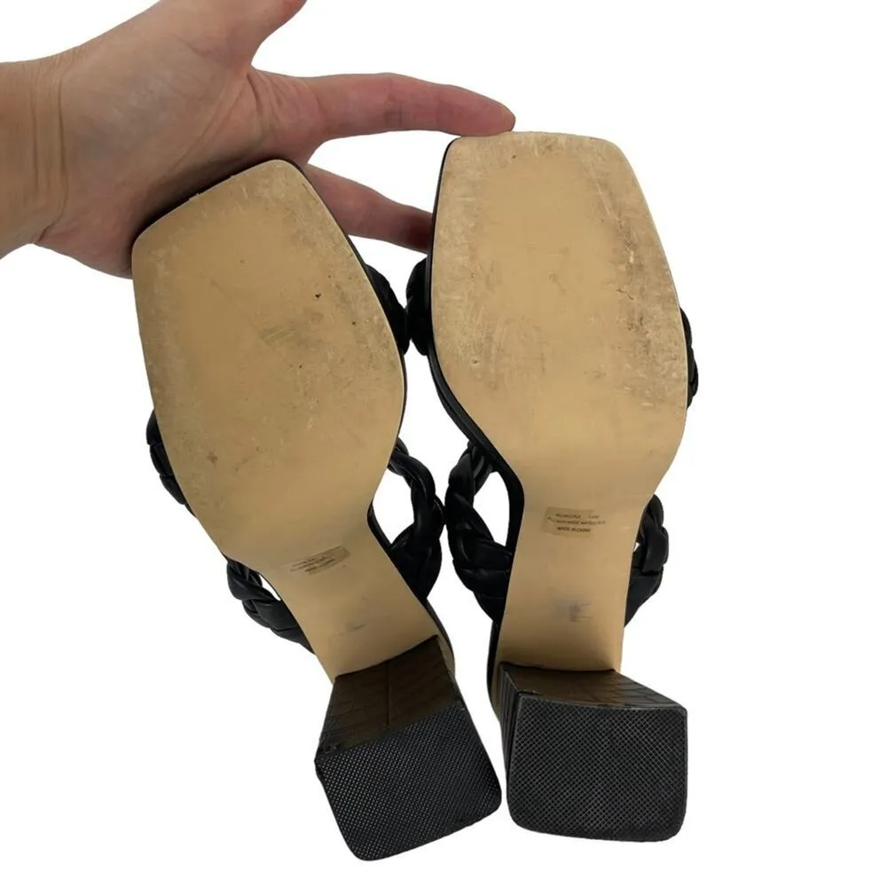 Sincerely Jules Black Platform Aurora Braided Straps Block Heel Sandals Size 10M - Image 11