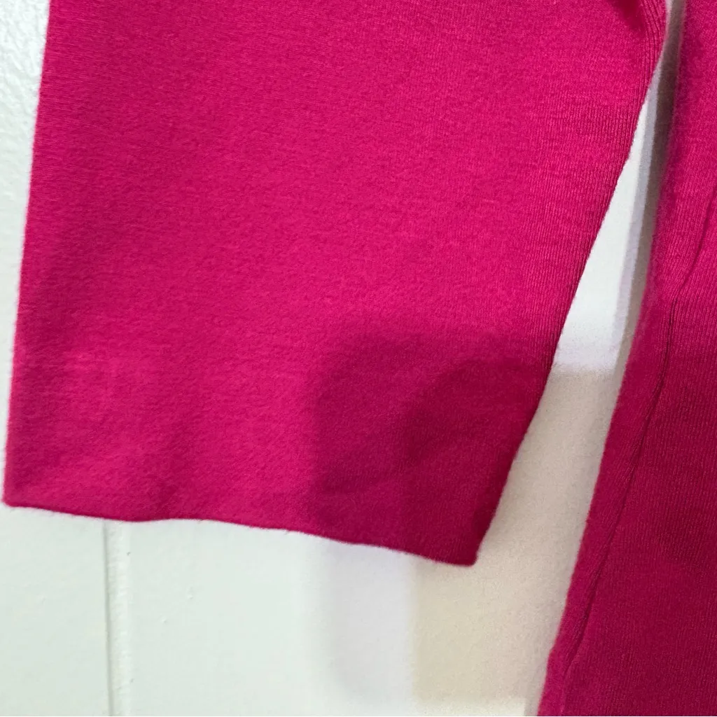 Sportmax Magenta Scoop Neck 3/4 Sleeve T - Image 11