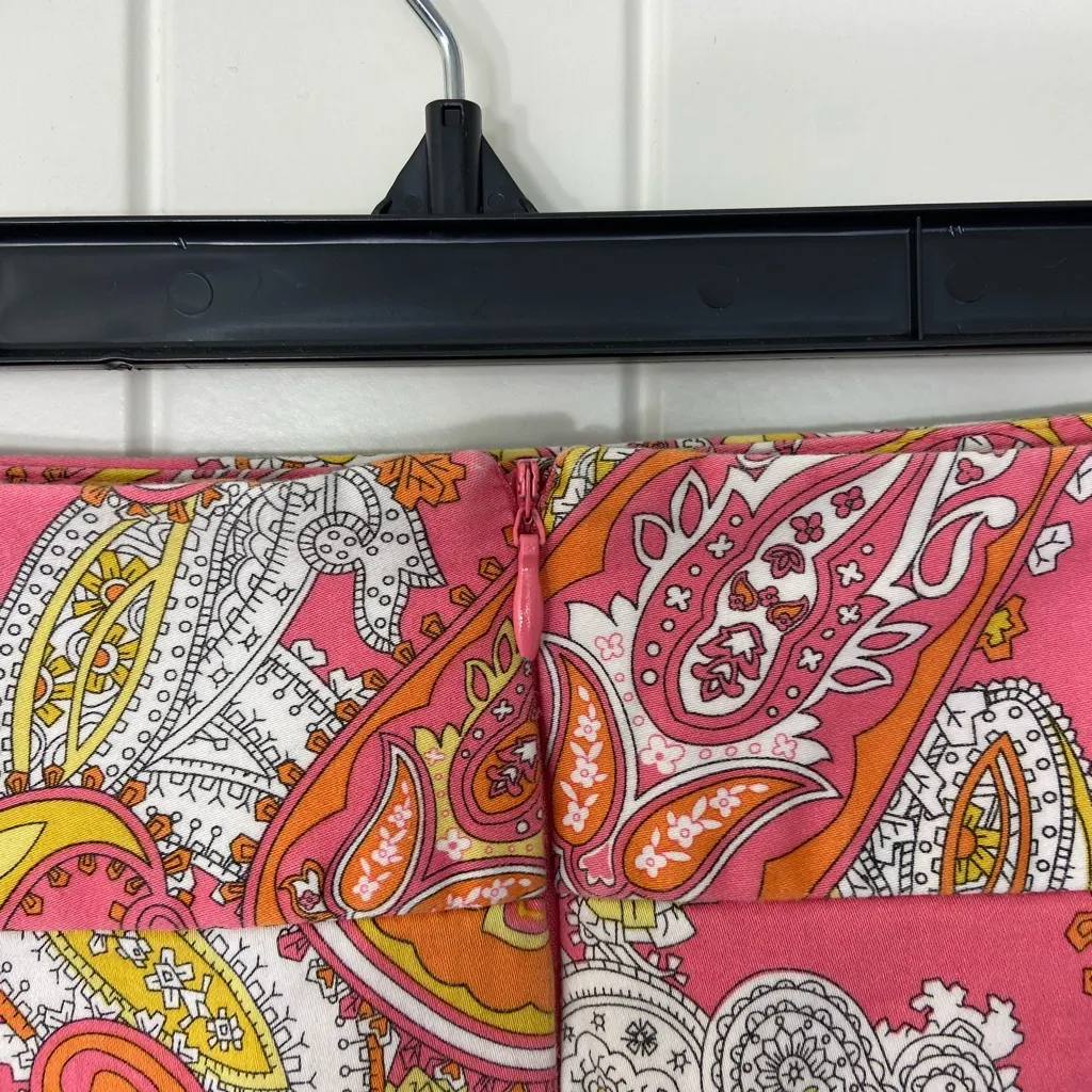 NWOT Charter Club‎ women’s pink orange white paisley lined stretch mini skirt 6P - Image 3