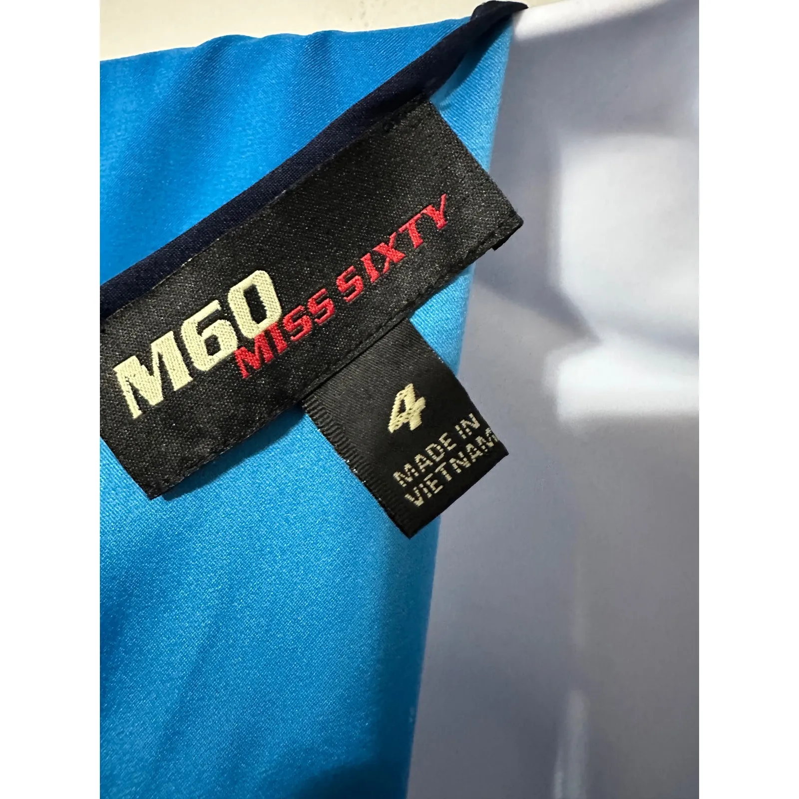 M60 Miss Sixty Striped Sheath Dress Yellow Beaded Peter Pan Collar Size 4 - Image 5