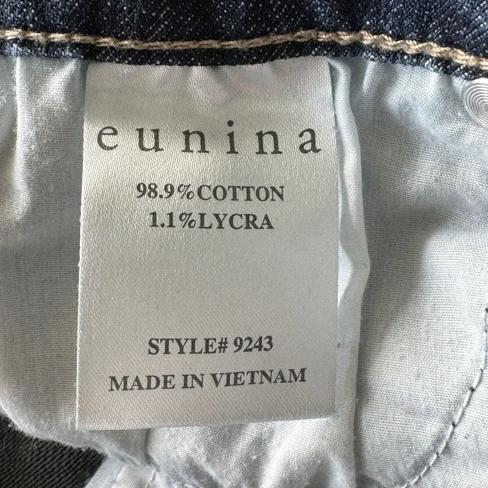 Eunina JRS SZ 1 Jude Skinny Ankle Jeans Mid-Rise Distressed Stretch Frayed Blue - Image 10