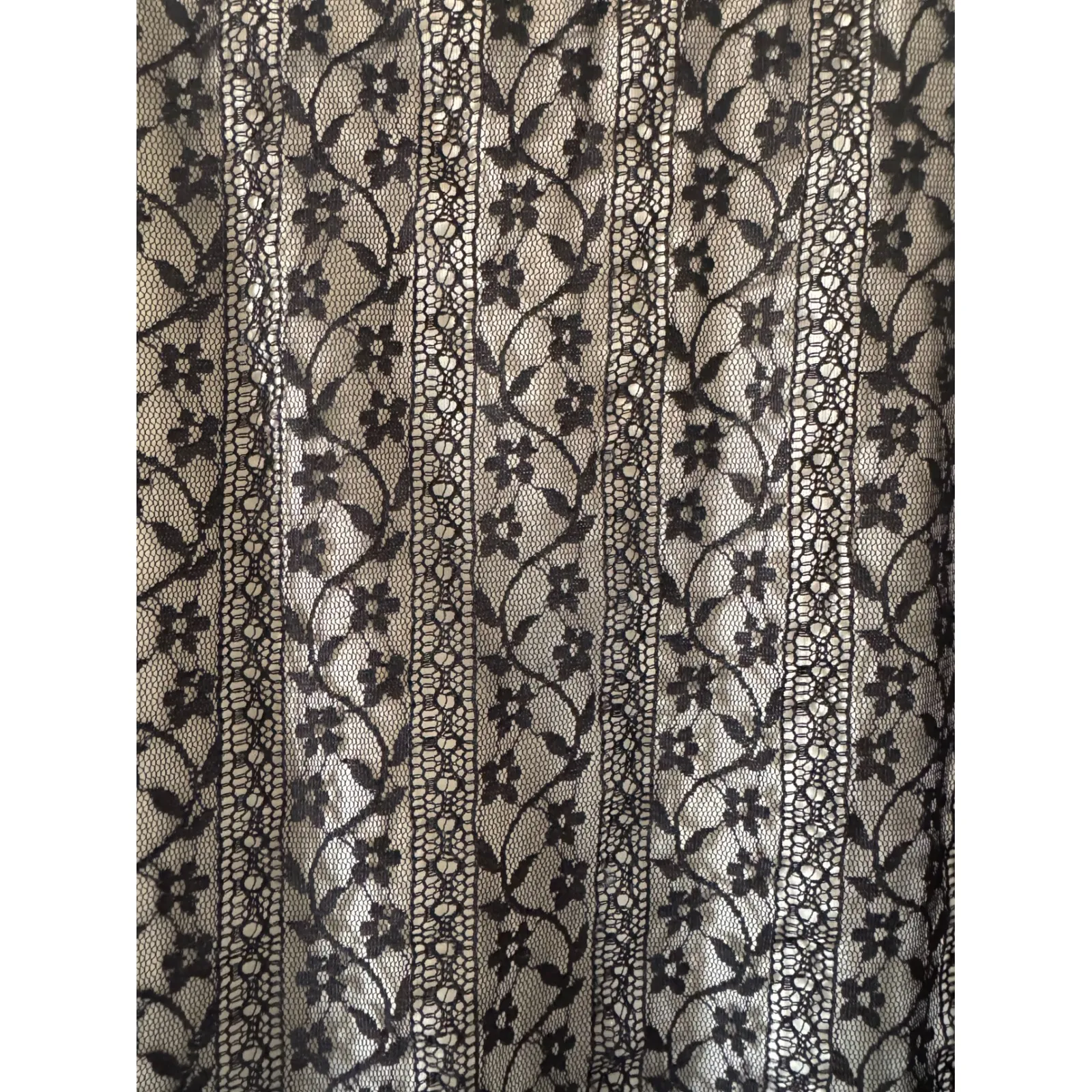 90s Vintage Womens Believe In Yourself Sheer Embroidered Lace Top sz L Y2K Black Size L - Image 7