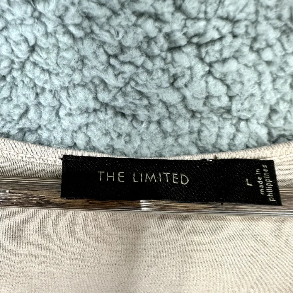 Vintage Y2K The Limited Cami Tank Top Women Large Beige Animal Print Sequin Lace - Image 2