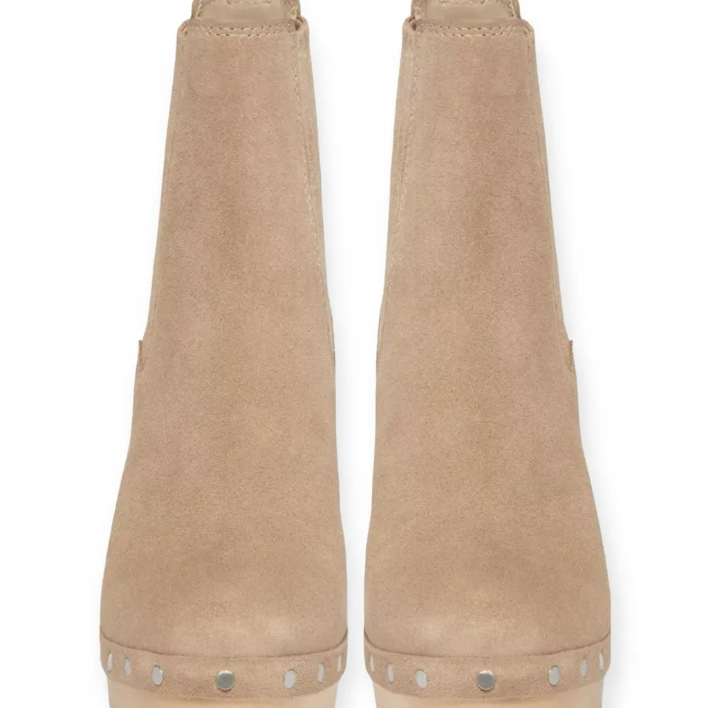 Paige Anthropologie Adina Platform Chelsea Boots in Tan Suede, Size 6, NEW - Image 5