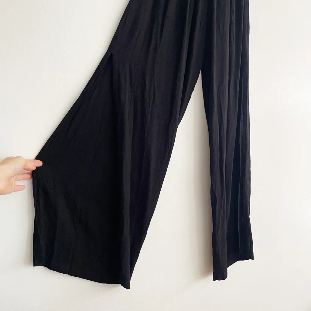 New Cleobella gauzy wide leg pants slit smocked elastic waist pull on boho XS - Image 6