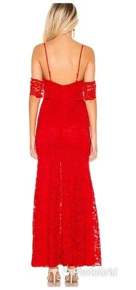 NWT Majorelle Angelique Red Lace Gown - Image 2