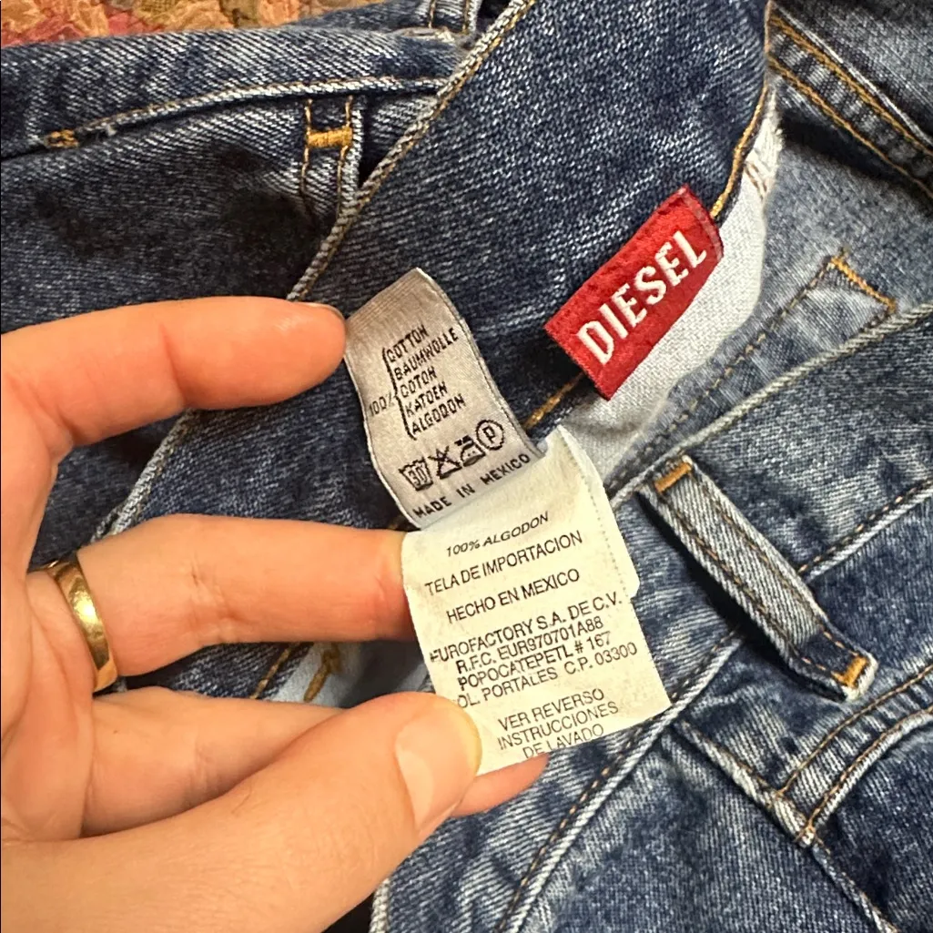 80s VINTAGE DIESEL ITALY INDUSTRY CLASSIC BASIC JEANS Blue Size 31 - Image 5