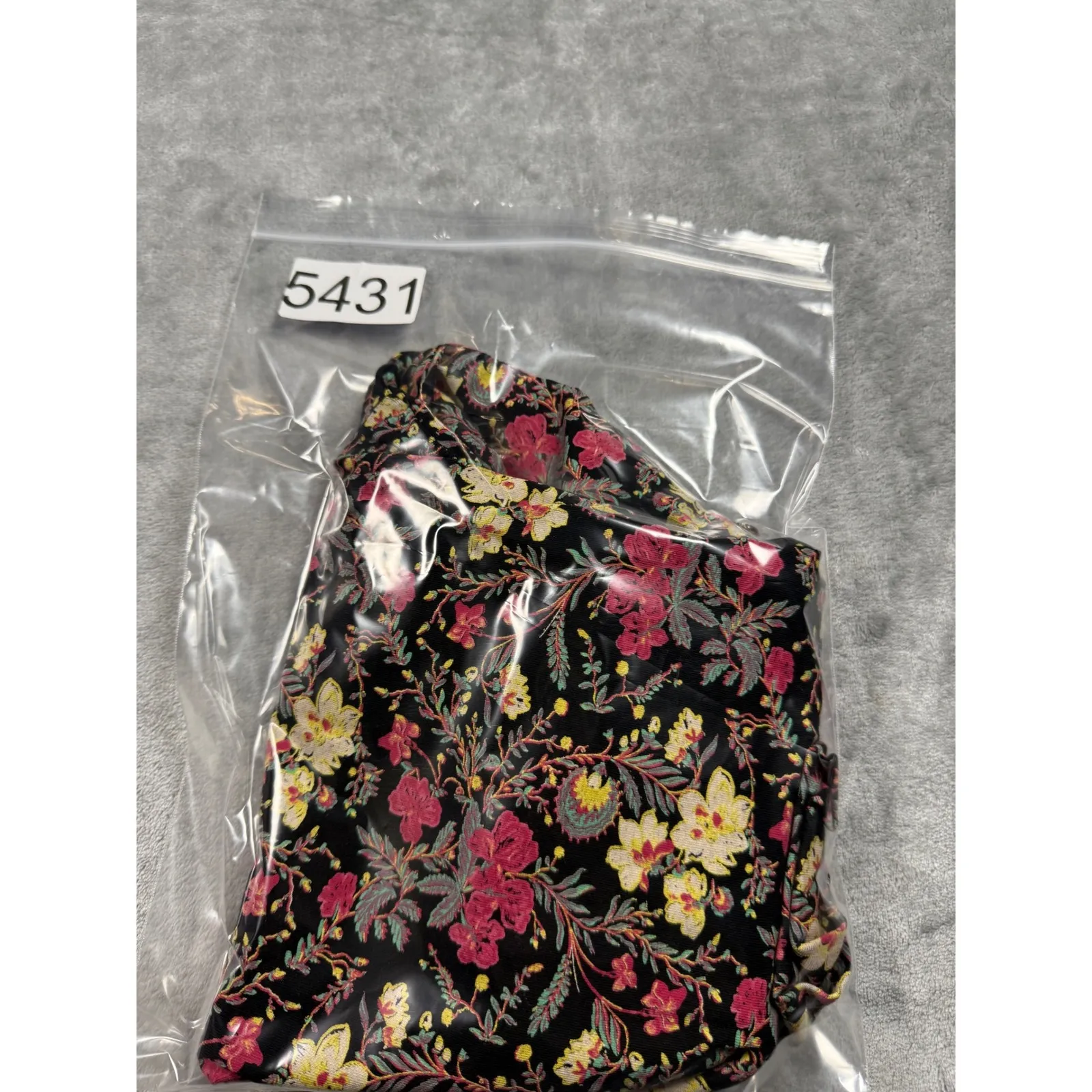 Peruvian Connection Floral Turtle Neck Long Sleeve Top Black Pink Yellow Medium - Image 13