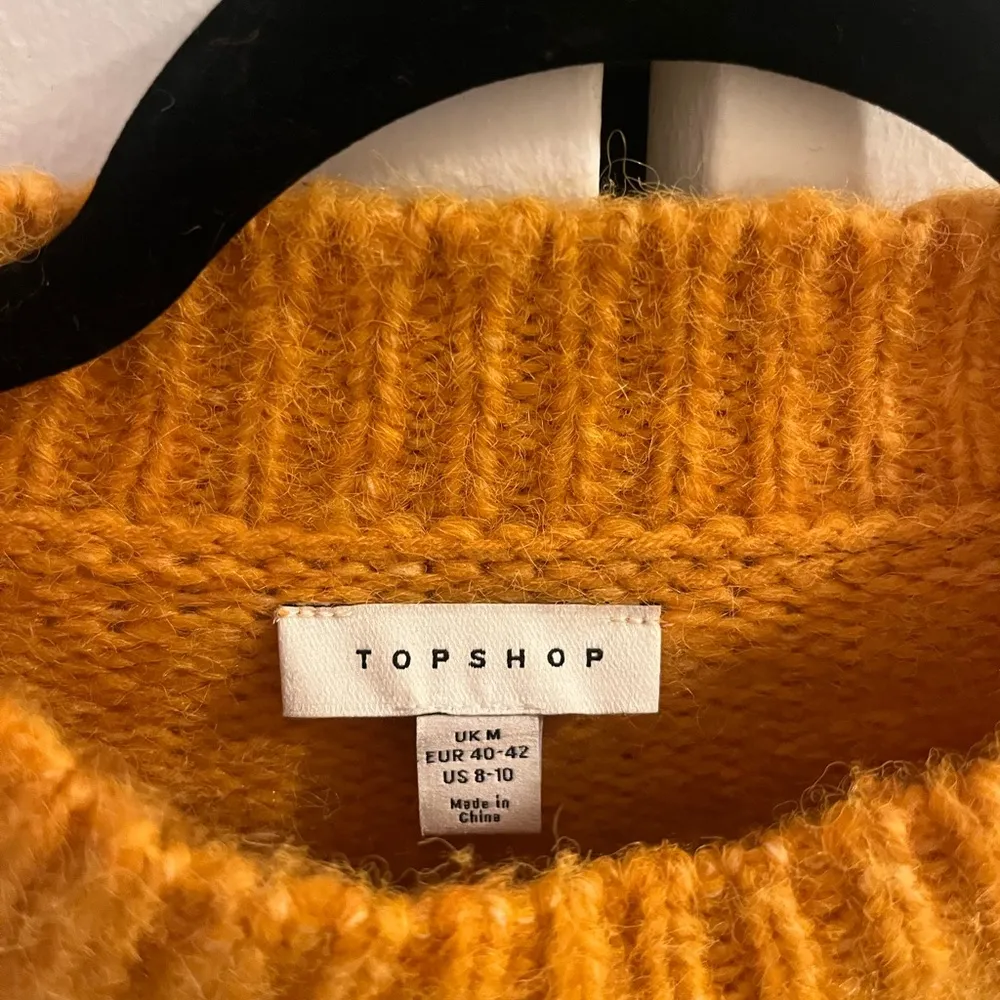 Topshop Tall knitted crew neck sweater in orange - Image 8