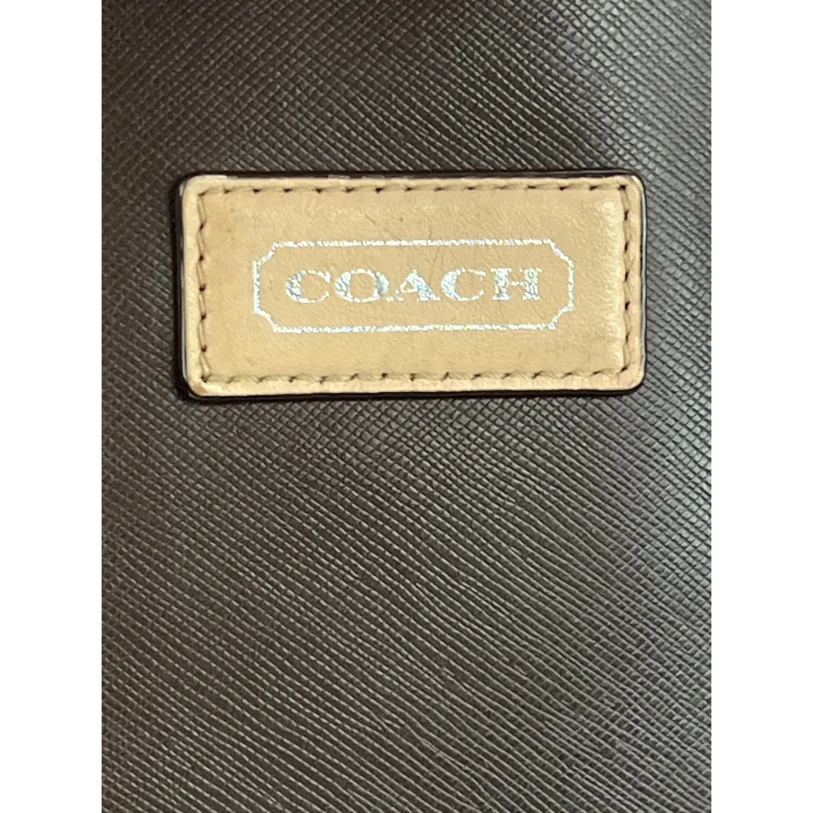 Coach Metro Tote F24341 Brown PVC Leather Trim Shoulder Bag Missing Hangtag - Image 3