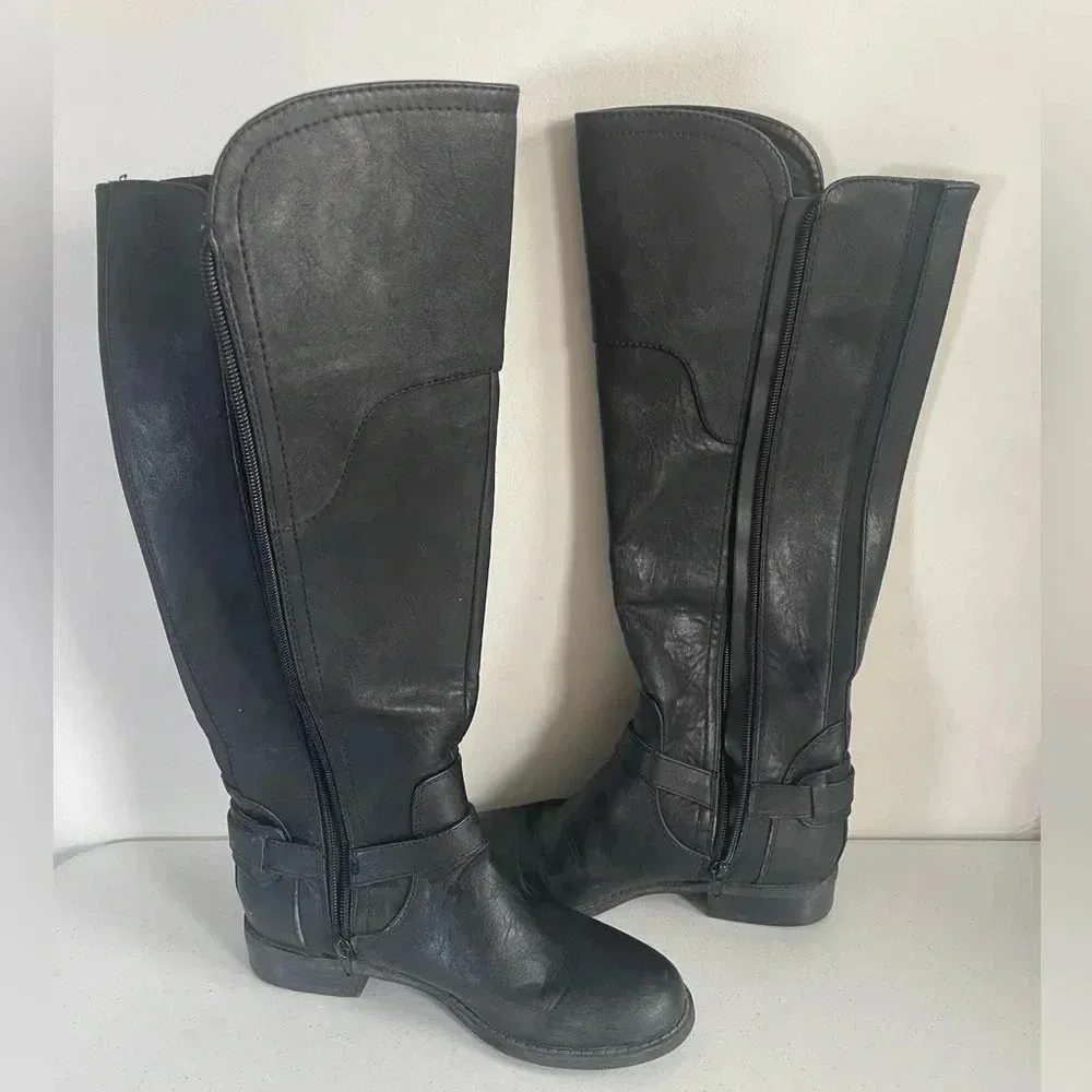G by Guess Harson Knee High‎ Black Zipper Boot Sz 6.5M EUC! - Image 4