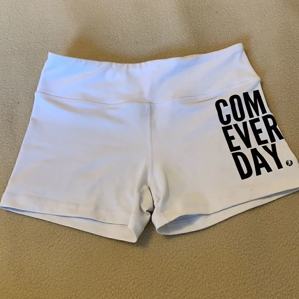 𝅺euc Compete Every Day athletic shorts white sz xs Black - Image 2