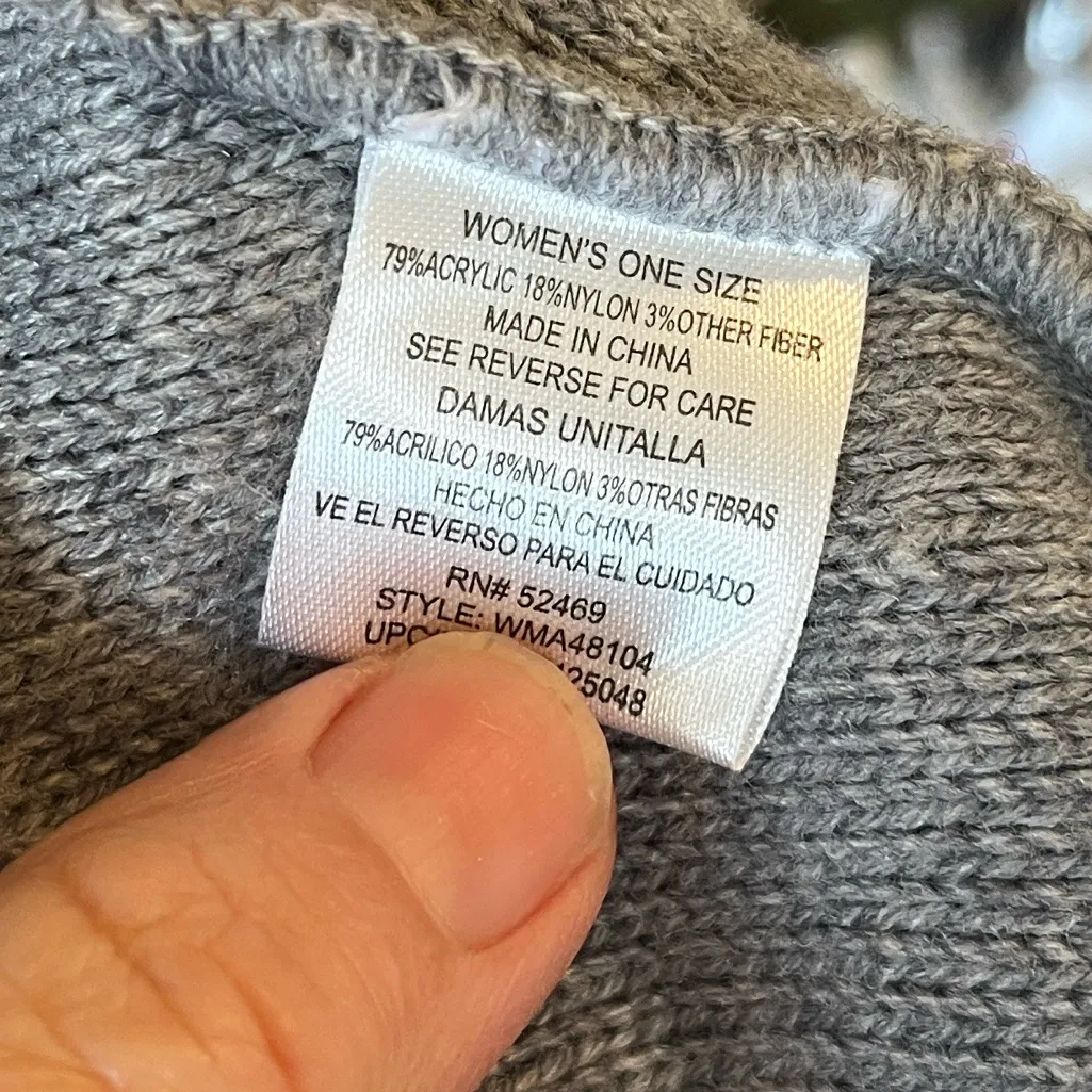 Light Gray Beanie Winter Boys Girls Women - Image 3