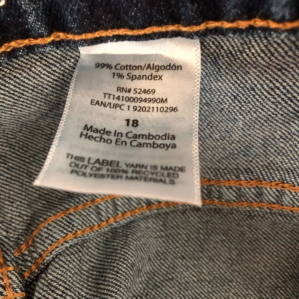 TIME and TRU Cropped Jeans Size 18 Womens Boyfriend Distressed Cut Off Bottoms - Image 7