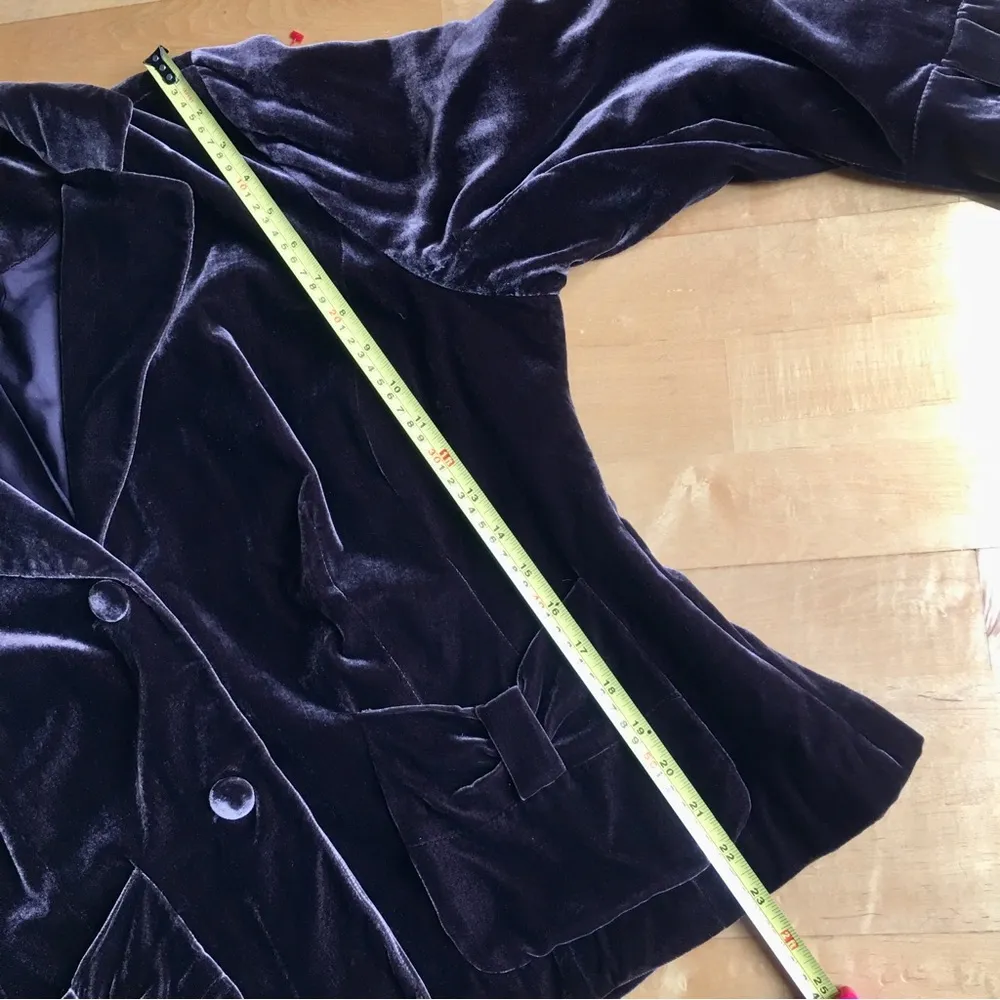 Sunny Leigh Velour Two Button Blazer, Brown, Size 18W - Image 11