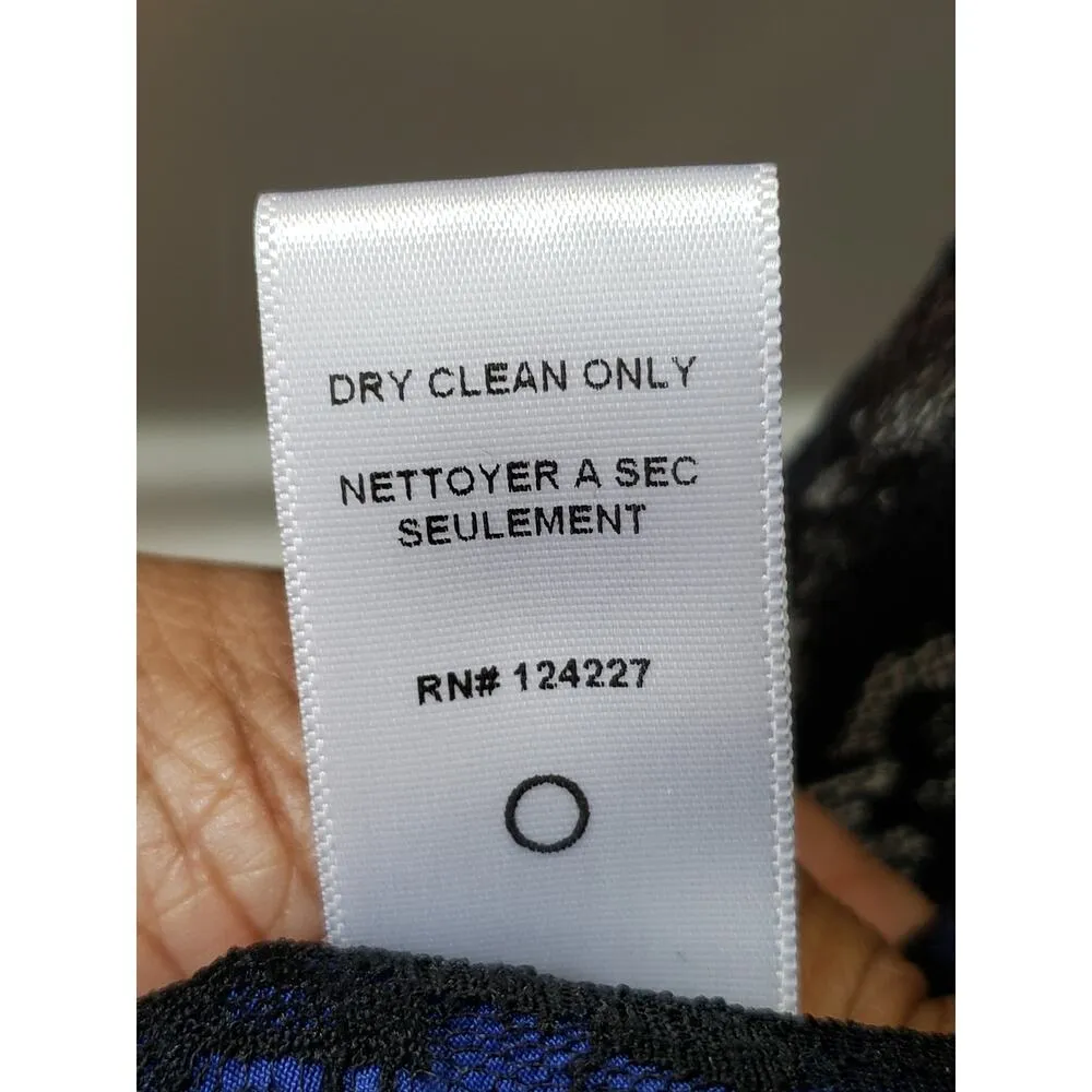 T Bags Los Angeles Cocktail Dress Women Small Black Blue Nylon One Shoulder Off - Image 7