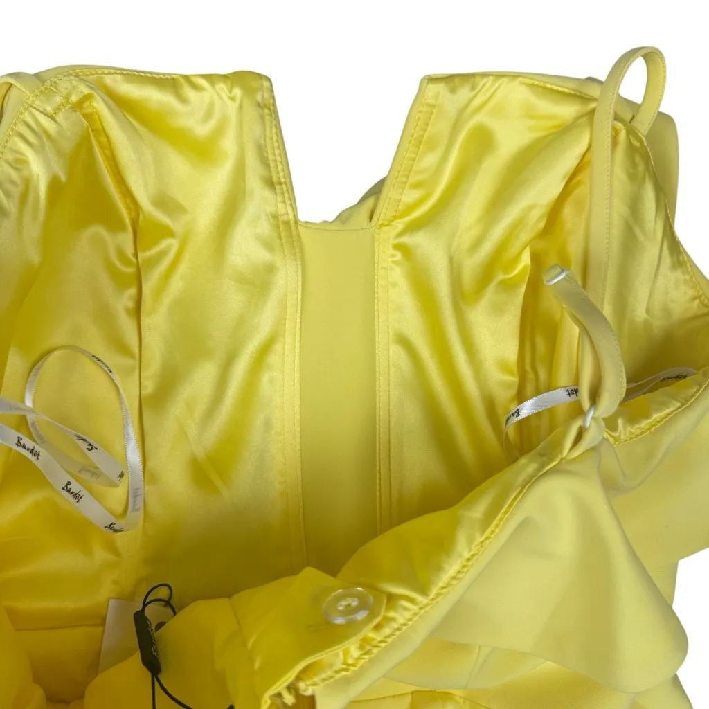 NWT Bardot Yellow Lemon Drop Ross’s Frill Ruffle Dress Size US XL 12 Nordstrom - Image 5