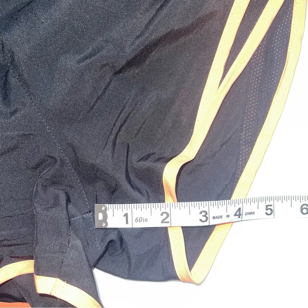 Nike Tempo Shorts Dri-fit Athletic Lined Black & Neon Orange - Image 9