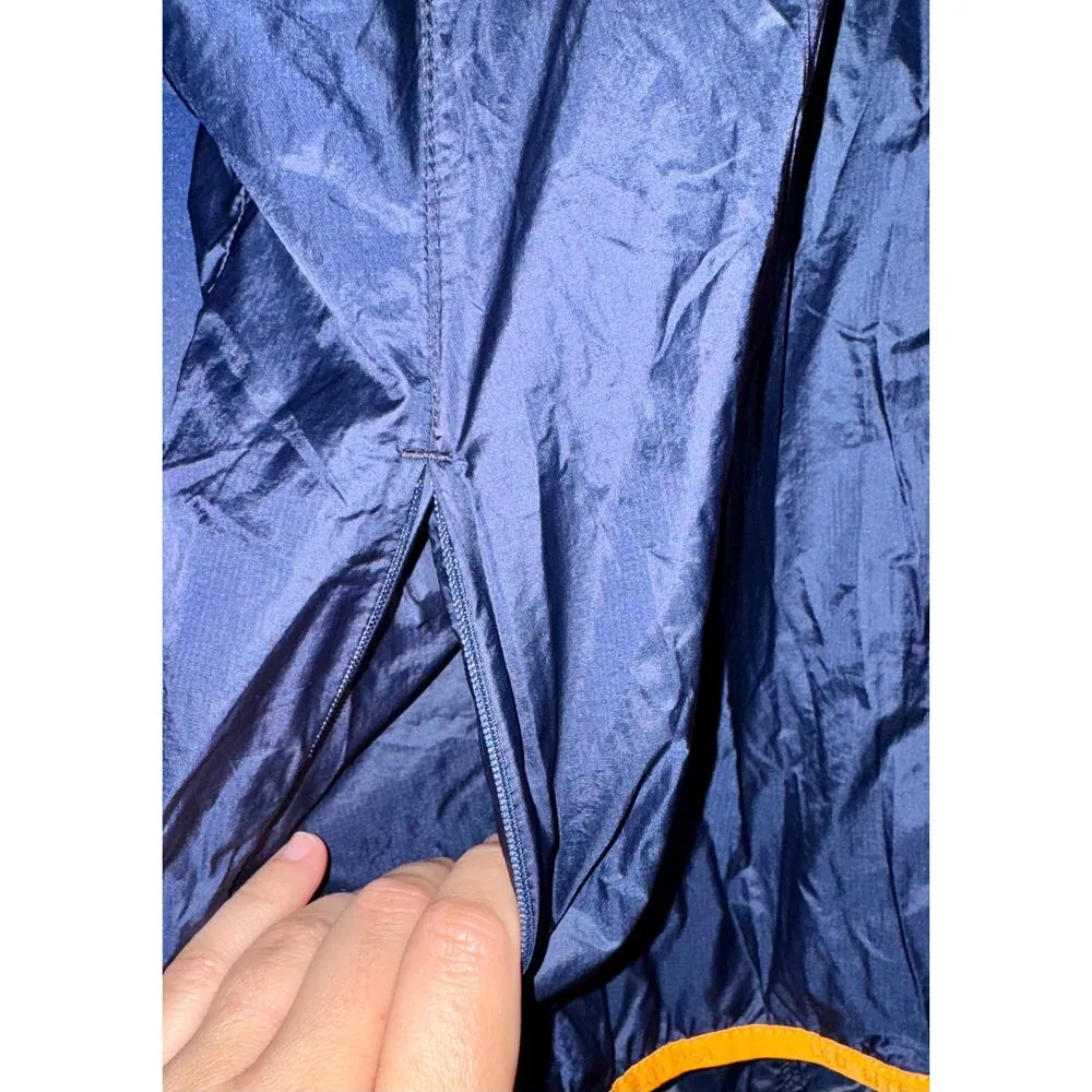 Brooks Women's Windbreaker Jacket Large Blue Vented Lightweight Run Reflective - Image 9