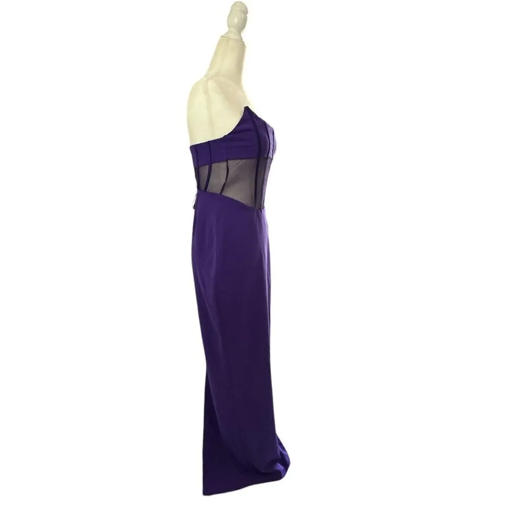 retrofete Corset Dress in Purple Small New Womens Celebrity Maxi Gown - Image 6