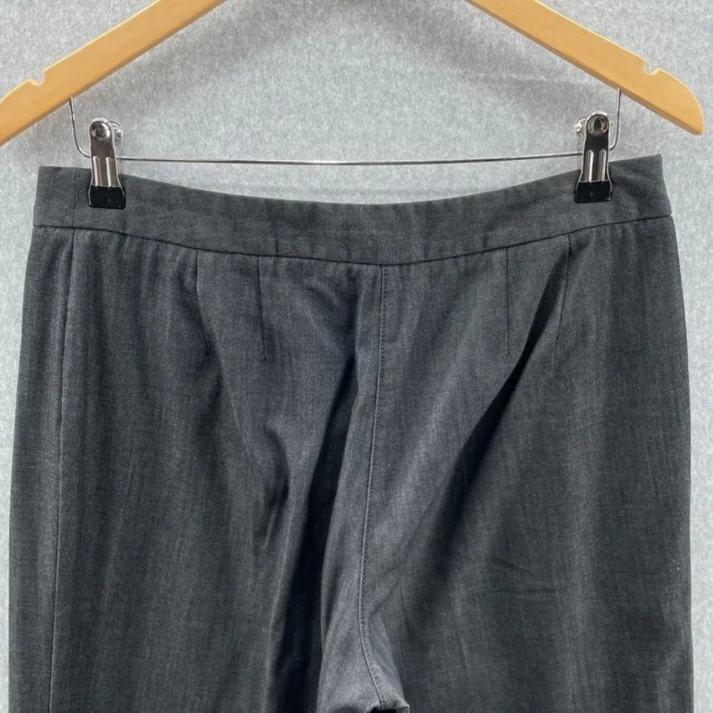 J. Jill Wide Leg Trouser Pants Women 8 Gray Polyester Viscose Blend Slit Pockets - Image 4