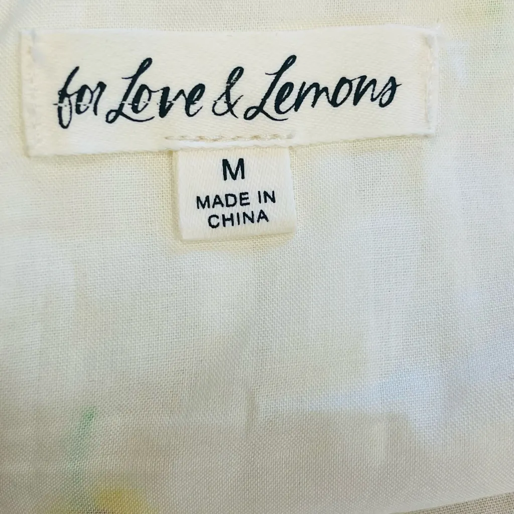 For Love & Lemons Womens Swedish Dot Embroidered Cottagecore Sunflower‎ Dress - Image 2