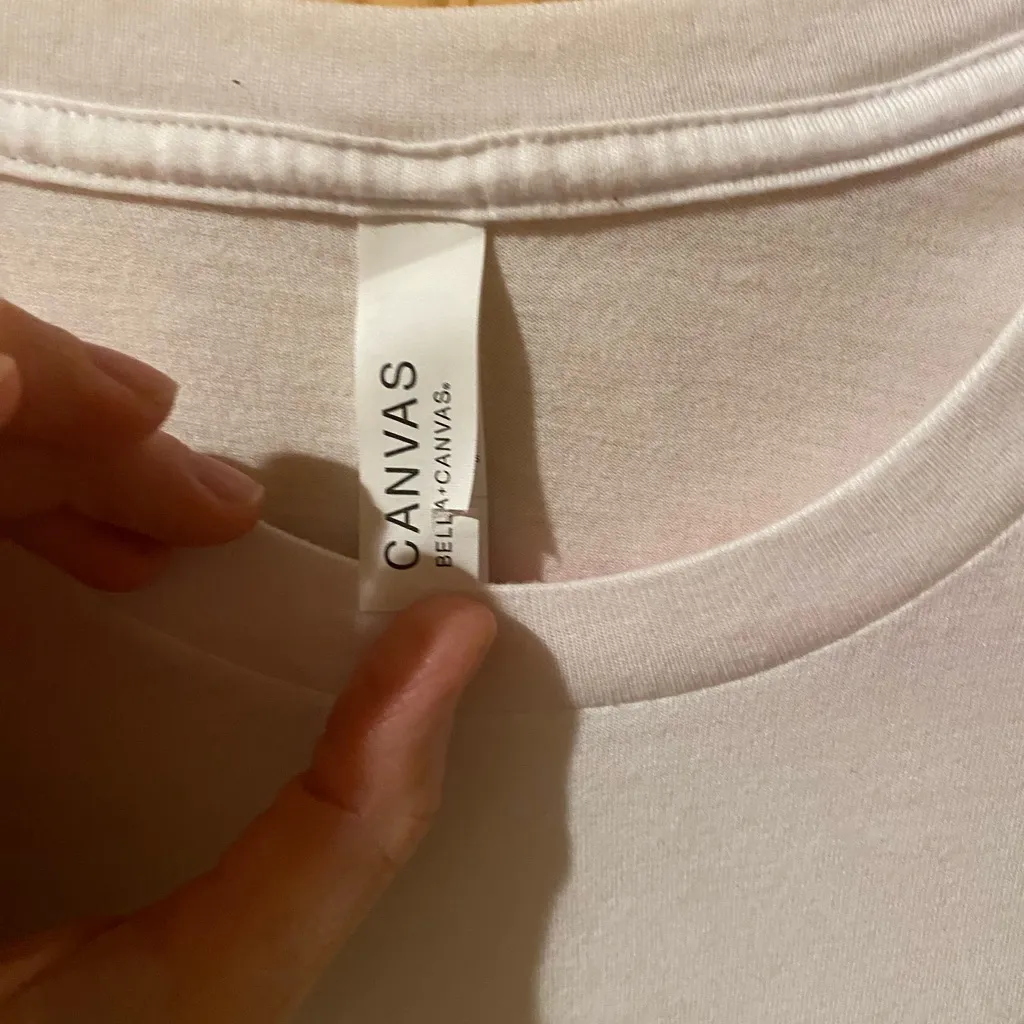 Bella Canvas Classic White Tee size Small - Image 3