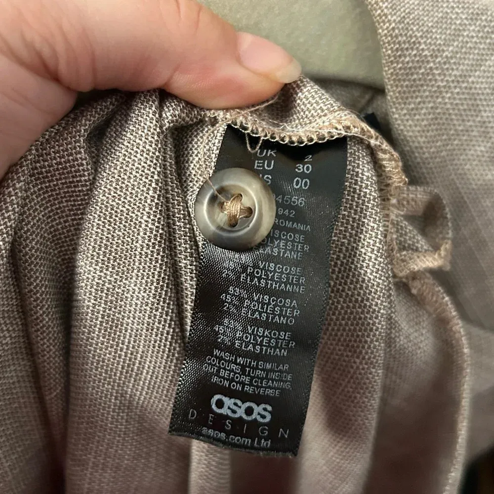 ASOS TAUPE BUTTON FRONT OVERSIZED SHIRT - Image 4