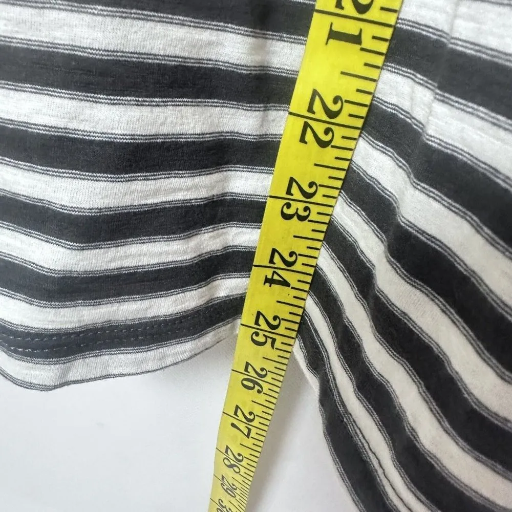 Columbia T Shirt Womens SP Gray Striped Long Sleeve Lightweight V Neck Pocket - Image 7