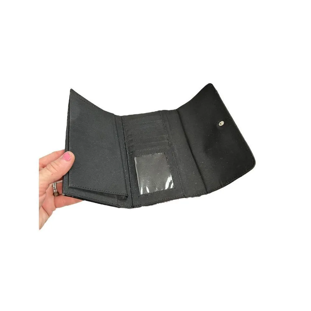 Alligator black printed faux leather shoulder handbag and matching long wallet - Image 8