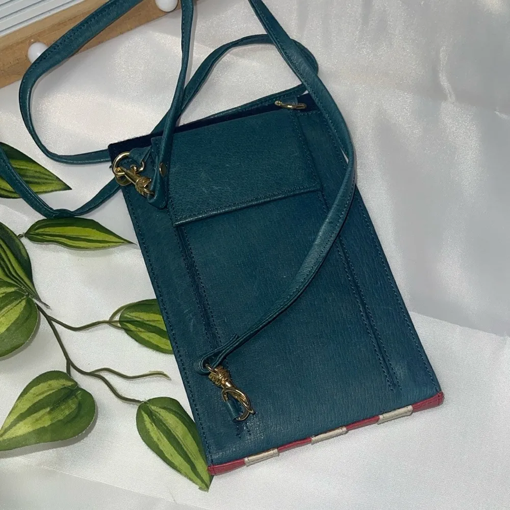 Doma Blue Leather Bag Red - Image 2