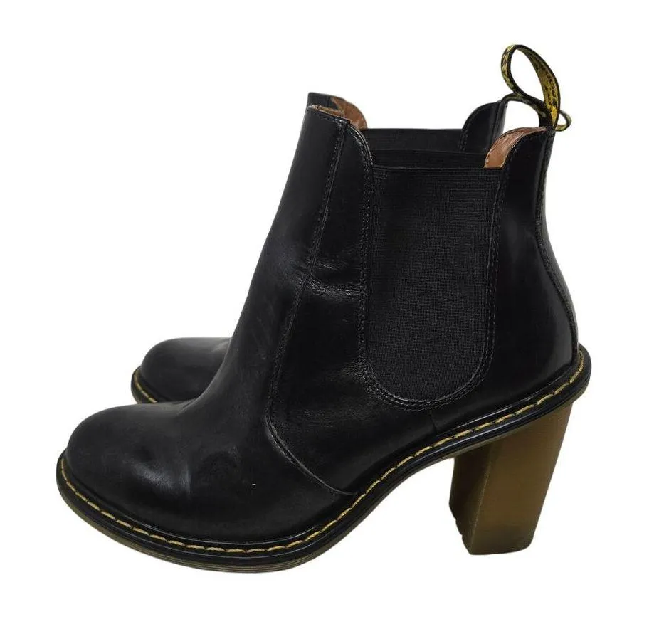 Dr. Martens Eloise Chelsea Boot heel bootie black leather sz 7 - Image 3