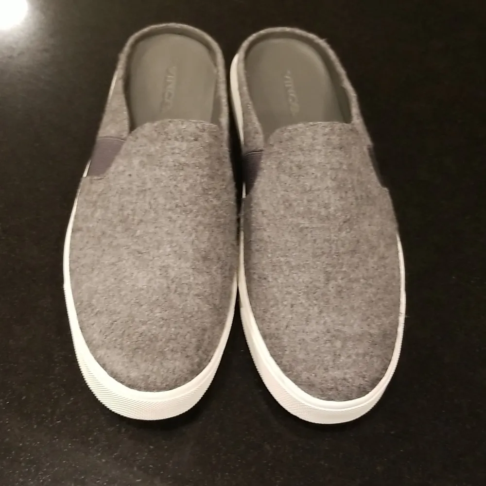 💕VINCE💕 Blair Sneaker Mule Backless Slip On ~ Heather Grey Mohair 8.5 NWOT - Image 6