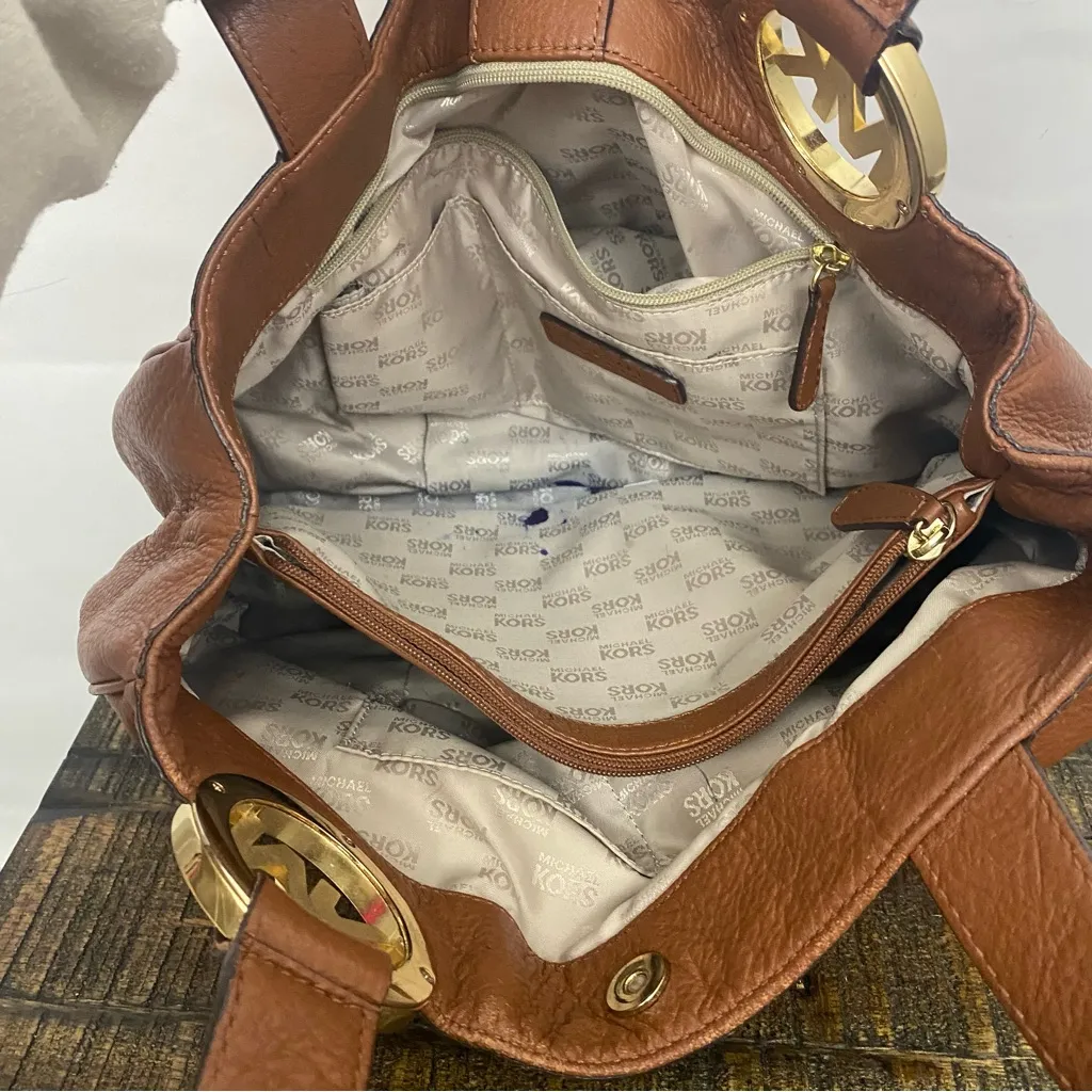 Michael Kors Fulton Large Leather East West Tote Bag luggage color - Image 5