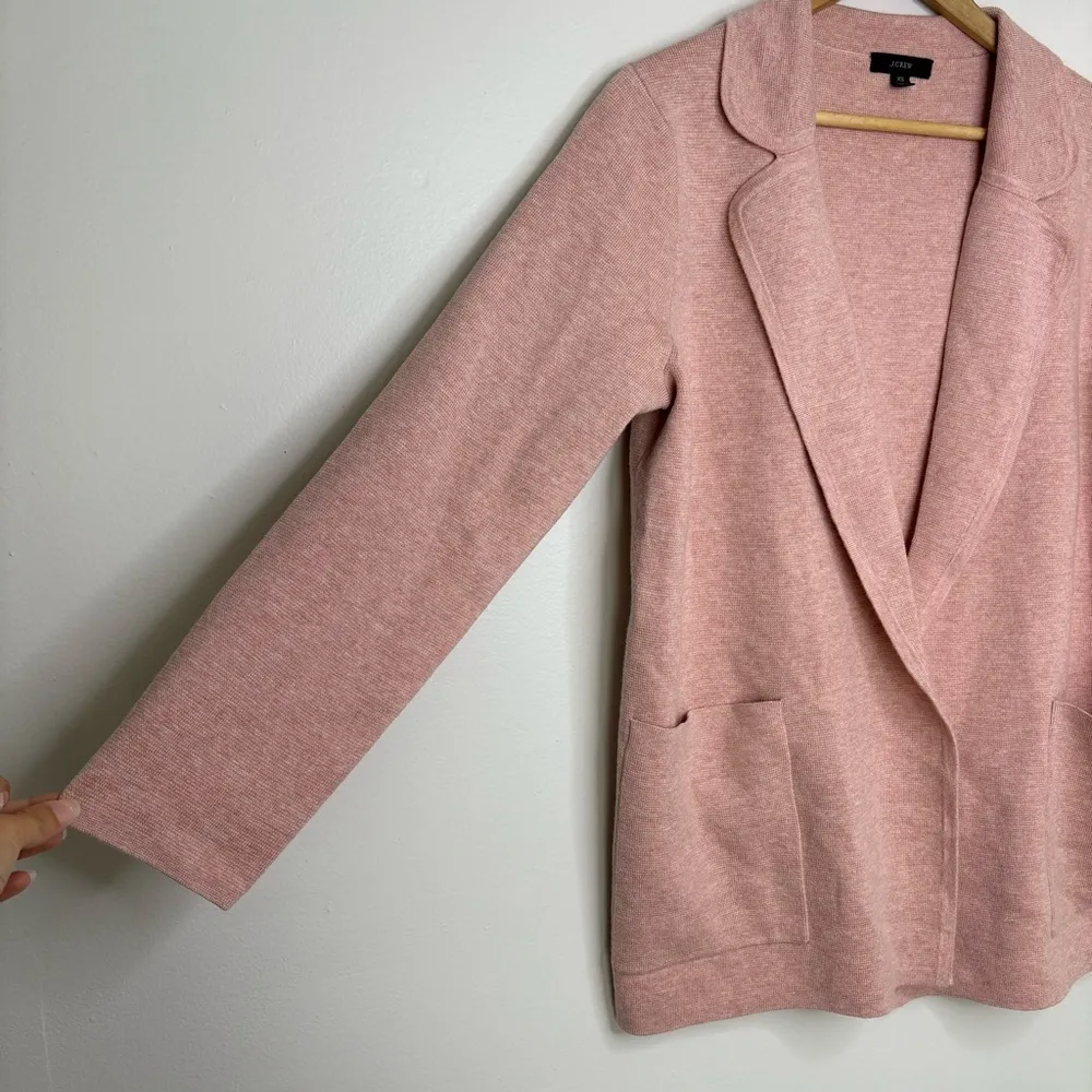 NWOT J. Crew Eloise sweater blazer blossom pink size XS oversized - Image 6