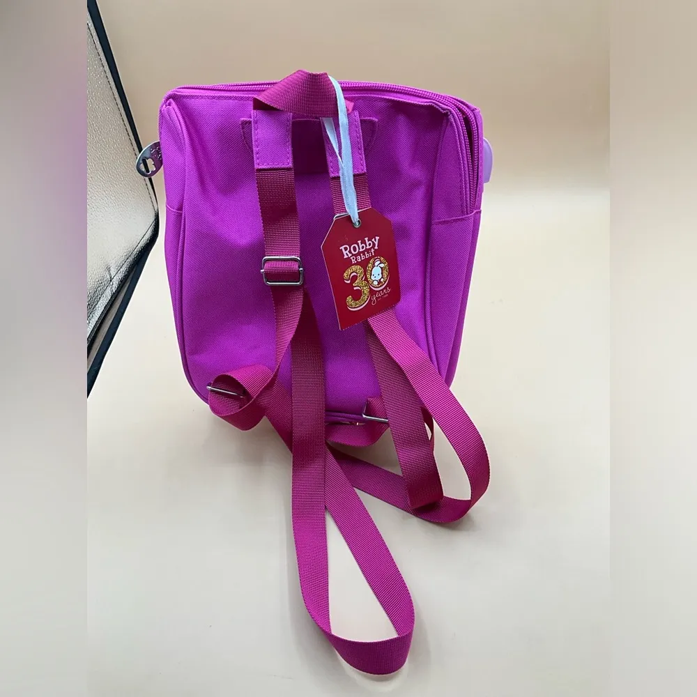 A Vintage NWT Rare Robby Rabbit Purse, Bag Small Backpack Pink - Image 2