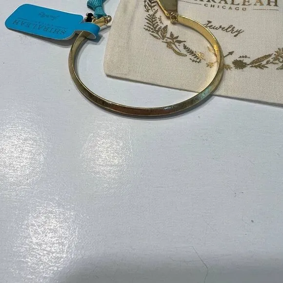 ShiraLeah Chicago Jewelry Gold Tone Bangle Bracelet with‎ Black Tassel - Image 4