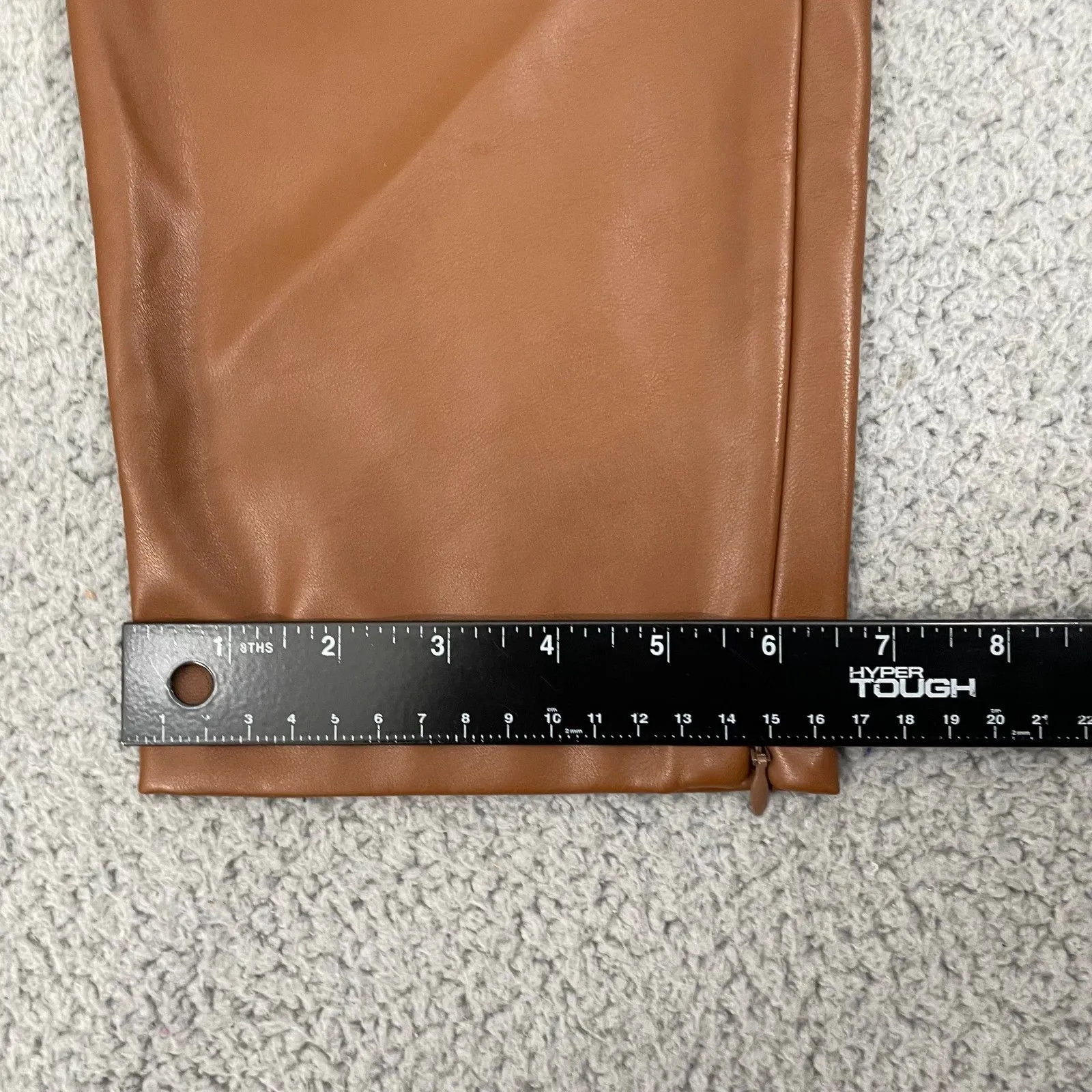 Old Navy Faux Leather Pants Women 14 Brown Extra High Rise Skinny NWT - Image 9