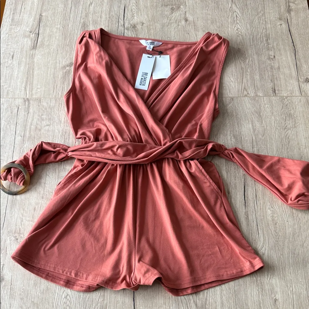 NWT BB Dakota Terracotta Wrap Romper - Image 2