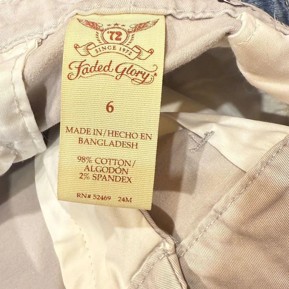 Gray Chino Flat Front Crop Pants - Image 9