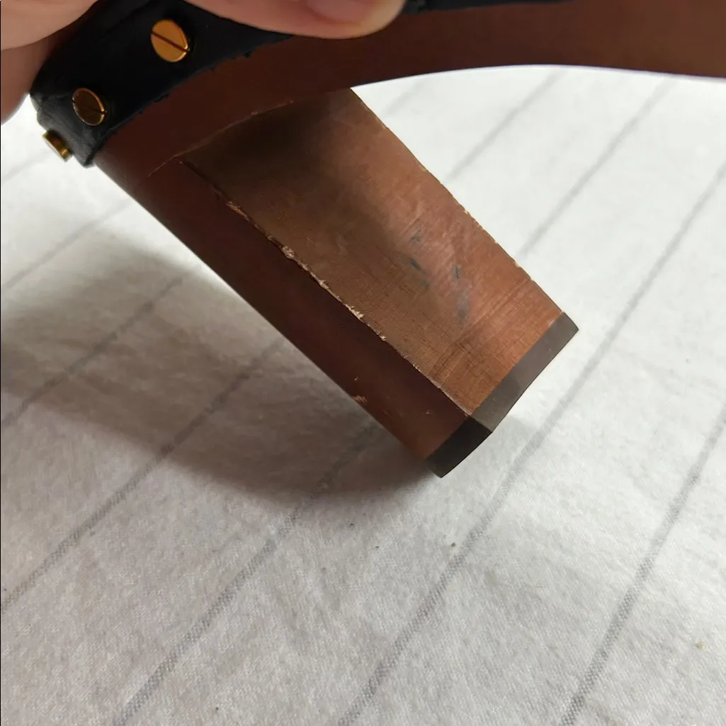 Veronica Beard Giles Block Heel Mule Clogs, Black,Size 8M Bohemian leather Heel - Image 12