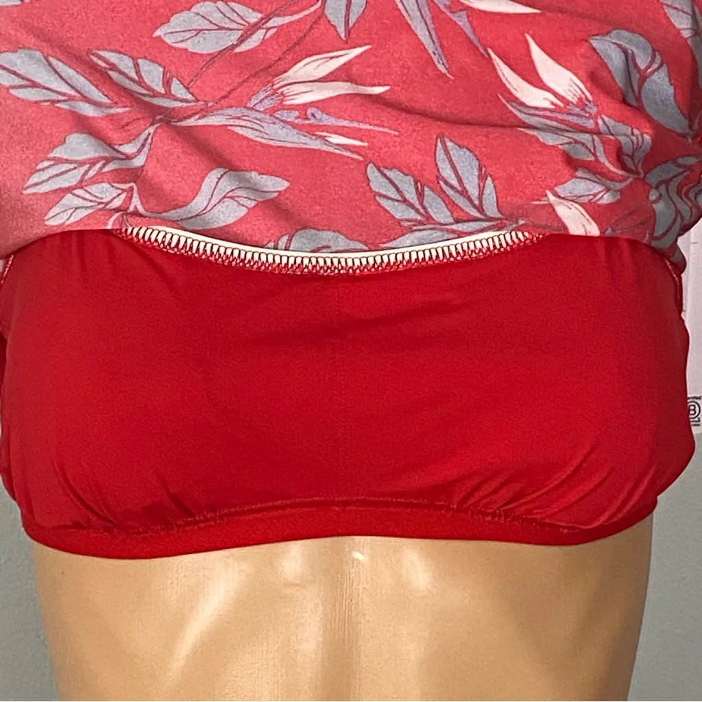 ATHLETA Aqualuxe Paradaiso Blousy Tankini Top radiant red Small NEW WITH TAGS - Image 3