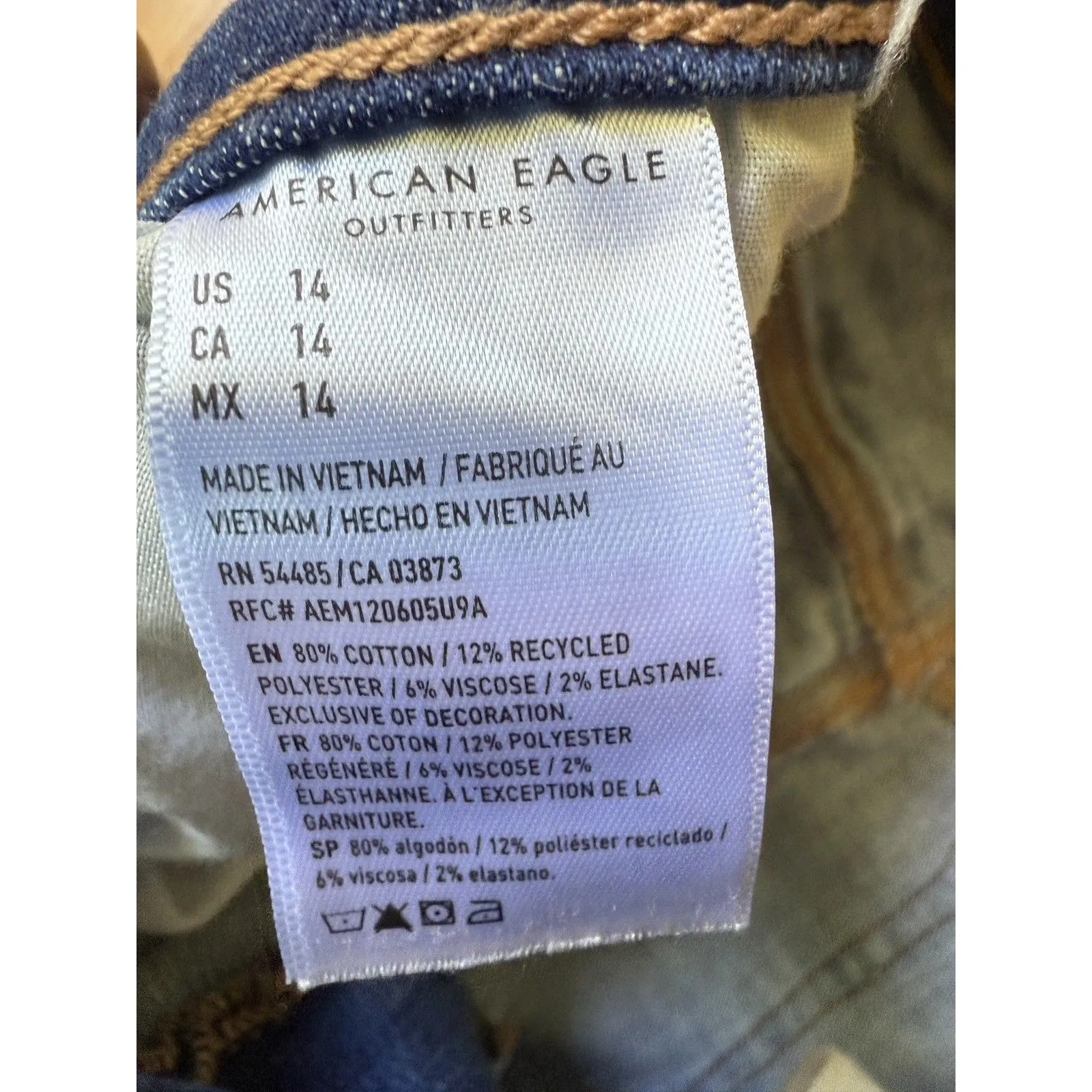 American Eagle Women Shorts 14 Blue Denim Next Level Stretch High Rise Shortie - Image 5