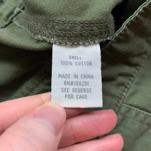 Cali 1850 Olive Green Cargo Pants Womens Size 9 Utility Pockets Casual Straight - Image 6